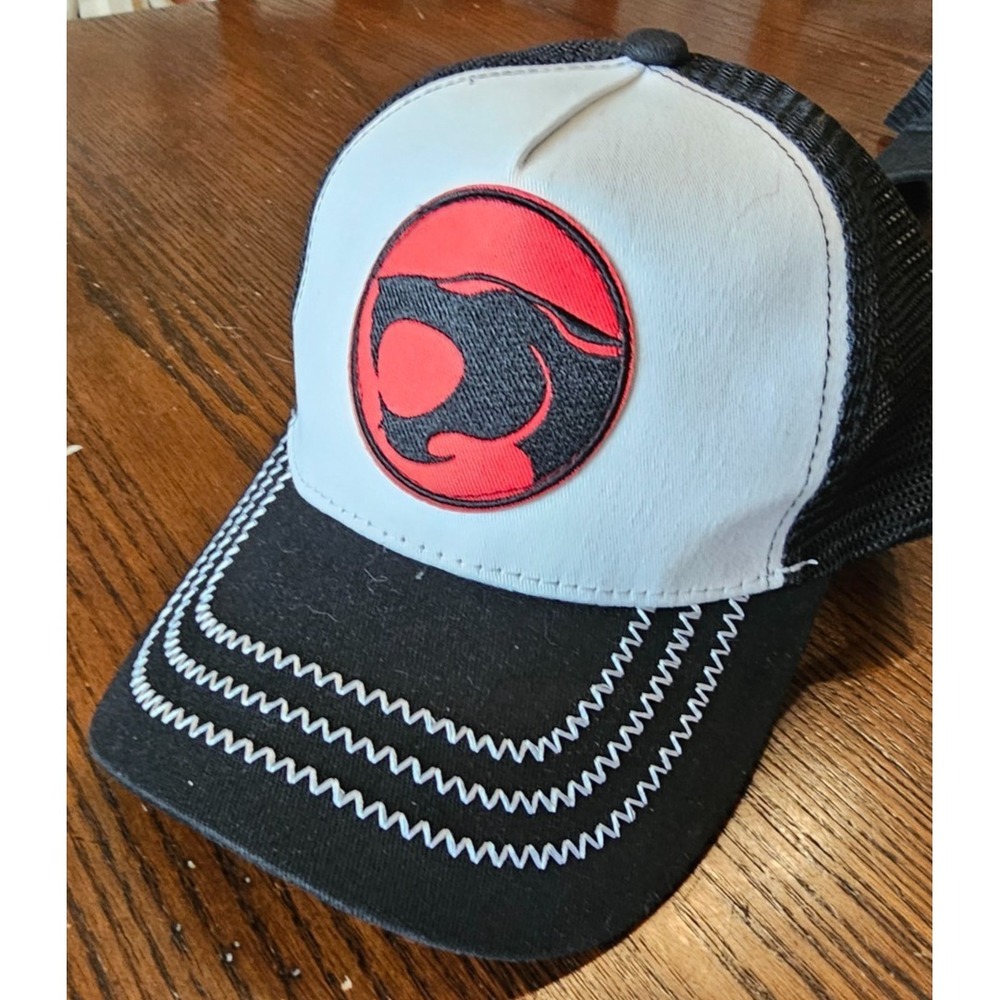 Thundercats Logo Classic RETRO‎ Style Black/White Adjustable Trucker Ballcap Hat